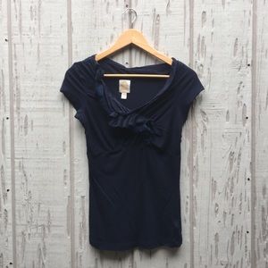 Anthropologie Ric Rac gray small blouse top